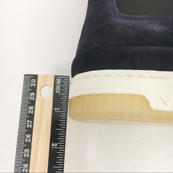 Vince Rhys‎ Dark Navy Blue Suede Leather High Top Platform Sneaker Boot 10 NEW - Picture 12 of 14